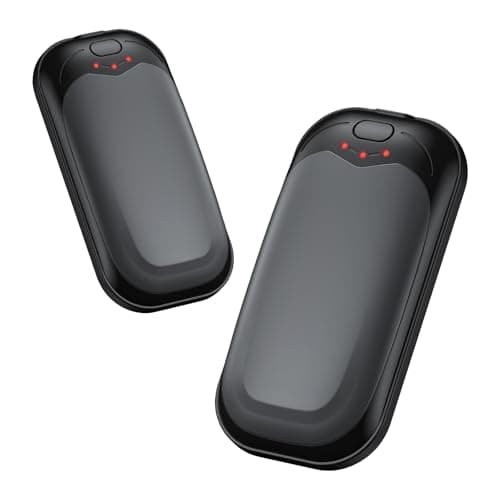 Wasuka Rechargeable Hand Warmers 2 Pack, Portable Electric Handwarmers with 3 Heat Settings, USB Hand Warmer, Reusable Pocket Heater for Golf, Camping, Outdoor, Winter Gifts for Men Women (Grey)