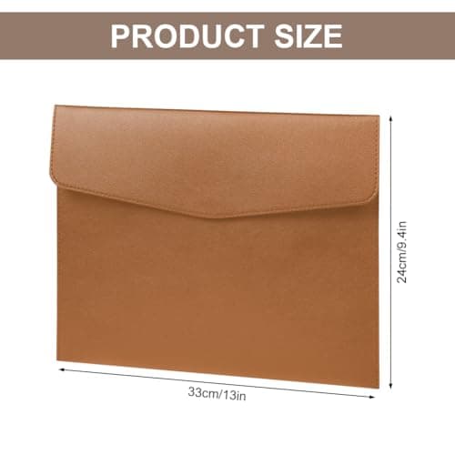 OFFCUP Leather Envelope Documents, 2pcs A4 File Folder, PU Document Bag — view 2