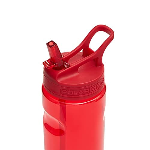 Polar Gear 650ml Aqua Grip Water Bottle with Straw - Drinking Bottle, Red — view 5