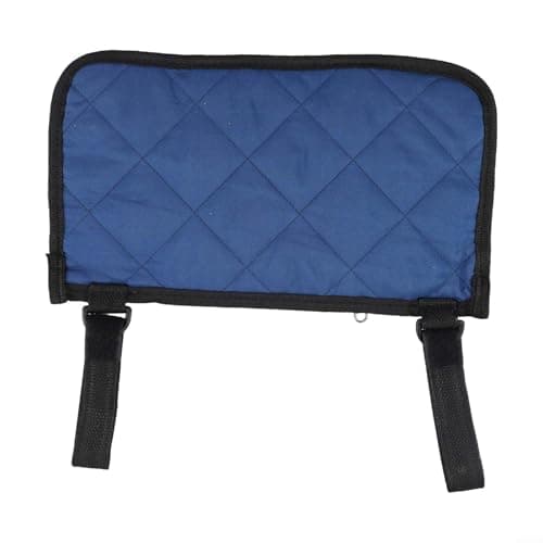 Wheelchair Chair Side Bag with Reflective Safety Strip - Multi-Pocket Camping Armrest Organizer - Heavy Duty Storage for Walking Aids & Folding Chairs - Travel Essentials Kit - Grey 12.4x7.1inch(blue) — view 2