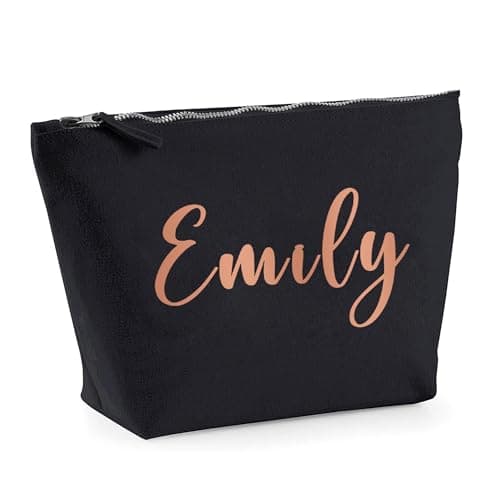 Personalised Makeup Bag for Women Make up Bag Cosmetic Bags Wash Bag Gifts for Women Mum Birthday Bridesmaid Grandma Daughter Girlfriend Wedding Valentines Christmas Travel Makeup Holder(M 22 x 10 cm)