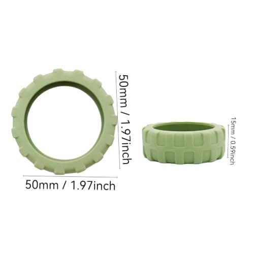 WUZIA Luggage Wheel Protector, Luggage Wheel Covers, 8 Pcs, Mint Green — view 2