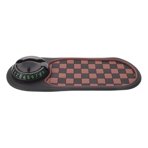 VILLCASE Multifunctional Brown Pvc Car Phone Mount and Anti-slip Mat for Car Dashboard with Enhanced Stability and Organizing Small Essentials for Interior and City Commutes