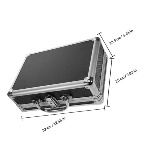 Starter Tattoo Kit Aluminium Alloy Tool Box with Lid Black Hand Carry — view 3
