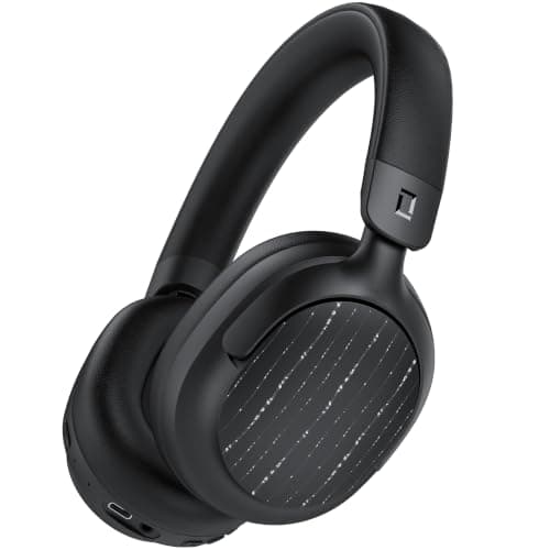 Ludwig Lorbach Opus Hybrid Active Noise Cancelling Headphones, Limited Edition, Over Ear Wireless Bluetooth, 360° Spatial Audio, Mic for Laptop iPhone Android - Liquid Metal Silver