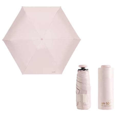 Mini Travel Folding Umbrella with Micro handle for Men Women Kids/Coating Layer Fabric/Anti UV/UPF 50+/Sun Protection 99.9%/Compact/Lightweight Small Portable/Rain/Blocking/Backpack Purse Pocket