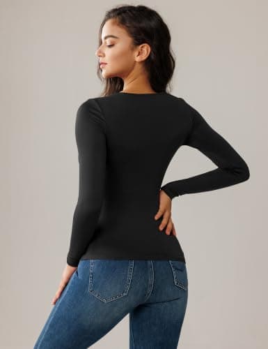 Harlamvar Women's Thermal Tops Crew Neck Long Sleeve Soft Warm Base Layer — view 3