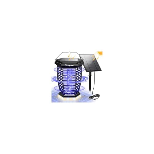 PALONE 3 in 1 Solar Bug Zapper, 4500V Electric Fly Killer, USB-C Charging