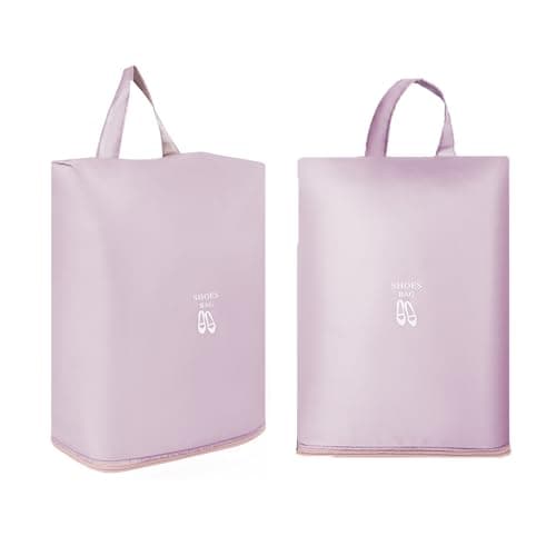 Aovanta Travel Shoe Bags, 2 Pack Shoes Travel Storage Bag, Dark Pink Hanging Storage Bags with Zipper Handle for Shoes Packing Organizer (Dark Pink)