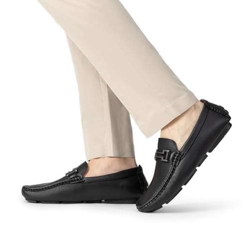 Bruno Marc Men's Loafers Slip-on Shoes,Size 7.5,Black,HUGH-01 — view 2