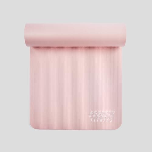 Phoenix Fitness RY1547 Exercise NBR Fitness Yoga Mat - Double Sided Anti Slip High Density Floor Mat - 185 x 61 cm - 15mm Thick with Carry Strap, Pink — view 4