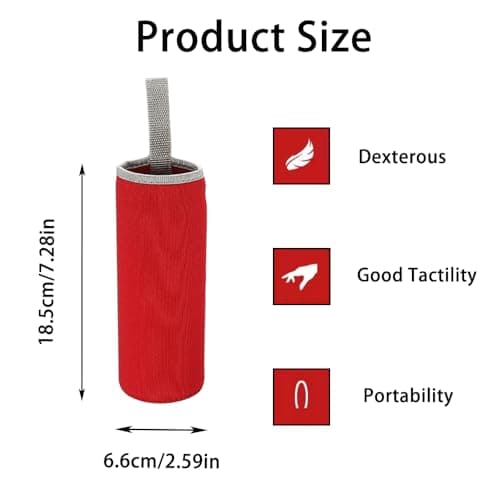 Water Bottle Sleeve Neoprene Pouch for Outdoor Hiking Travel (550ml, Red) — view 2
