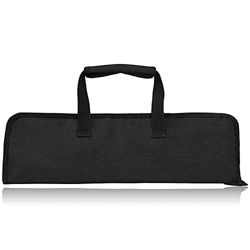 Knife Roll for Chefs 18 Inch,Heavy Duty Oxford Knife Bag with 13 Slots,Portable Knife Case with Handle for Travel, Camping, Hiking Black — view 2