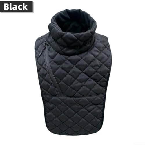 Belnotelt Motorcycle Neck Warmer Winter Cycling Cover Chest Windproof Keep Warm Cotton Velvet Plush Cloth Black Gray With Storage Bag For All Bikes(velvet bag black) — view 2