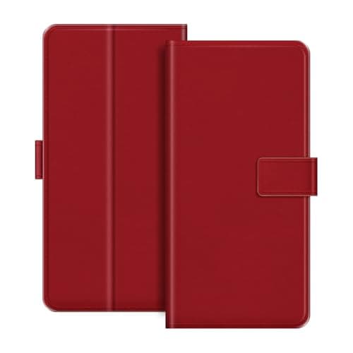ESACMOT Folio PU Leather Case for ZTE Telstra 5G Hotspot 2 - Red
