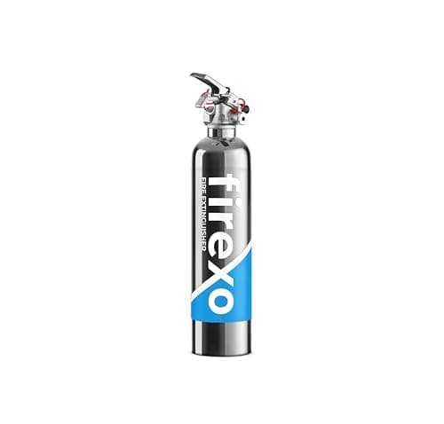 Firexo All in One Stainless Steel Fire Extinguisher 500ml Chrome - Multipurpose Extinguisher for ALL FIRES inc. Li-ion Battery Fires! - Emergency Safety Equipment for Home Car Indoor/Outdoor — view 2