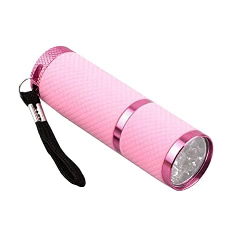 Clickinline Outdoor Pink Rubber Coated 9-LED Flashlight Torch