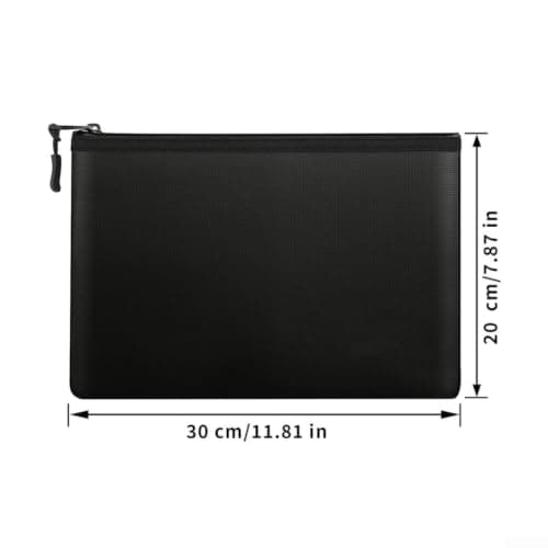 Fireproof Document Bag with Silicone Aluminum Foil, Waterproof File Storage for Important Papers, Contracts and Money, Heat Resistant Security Pouch for Home and Office(20X30CM) — view 5