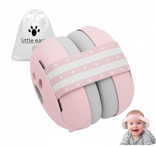 Baby Ear Defenders for 0-36 Months, Soft Adjustable with Noise‑Reduction