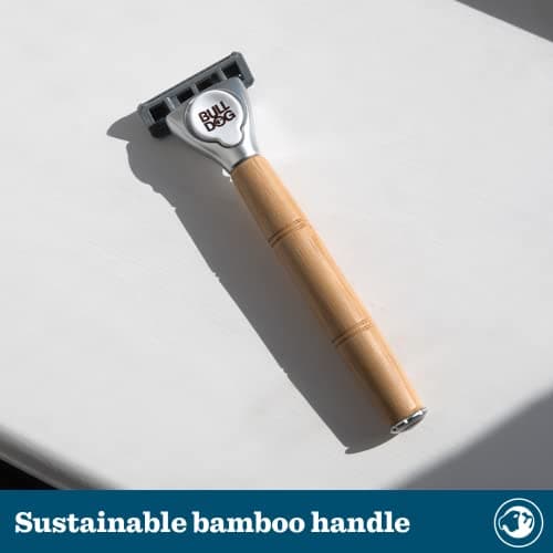 BULLDOG SKINCARE - Sensitive Bamboo Razor Smooth Glide Razor Handle + 2 Blade Refills — view 6