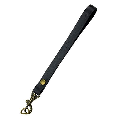 Allzedream Genuine Leather Wristlet Strap Replacement Clutch Purse Key Wrist Lanyard, Black, M