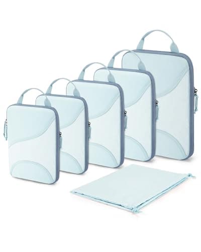 BAGSMART 6 Set Compression Packing Cubes, Travel Bag for Carry on Backpack