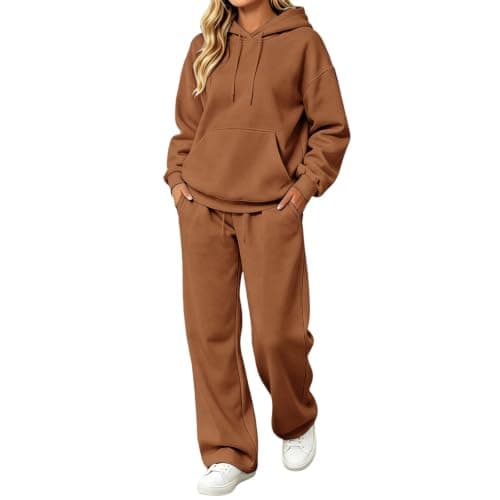 Tracksuit Womens Full Set Pullover Hoodie Wide Leg Trousers 2 Piece Outfits — view 2
