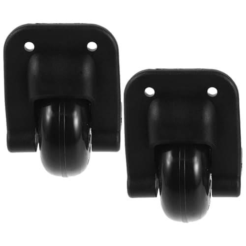 SAFIGLE 1pair Universal Suitcase Replacement Wheels for Luggage Trolley Case with Smooth Rotation and Quick Release, Sturdy Black Plastic Repair Wheels for Travel and Airports