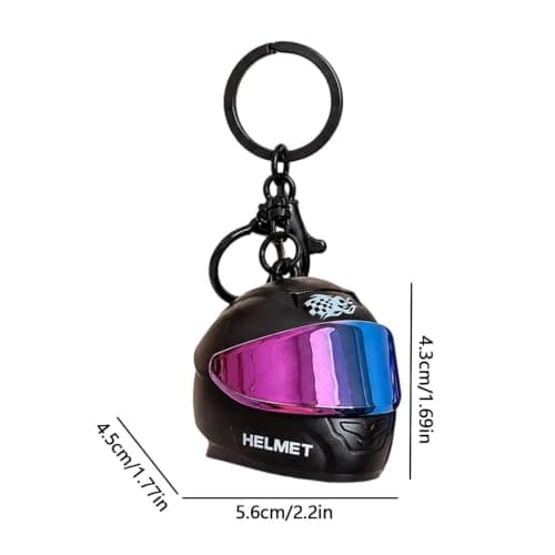 LED Keychain,Mini Motorcycle Helmet Charm with Light,Bag Backpack — view 5