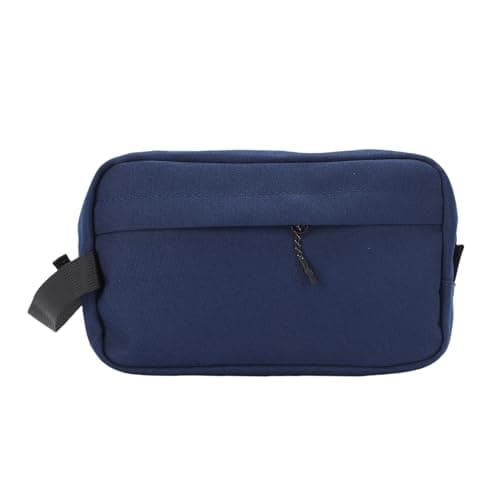 Xiuganpo Men Travel Toiletry Bag Water Nylon Hanging Toiletry Organizer with Mesh Pockets for Business Trip, Shaving Kit Portable Dopp Kit for Essentials Accessories (Dark Blue)