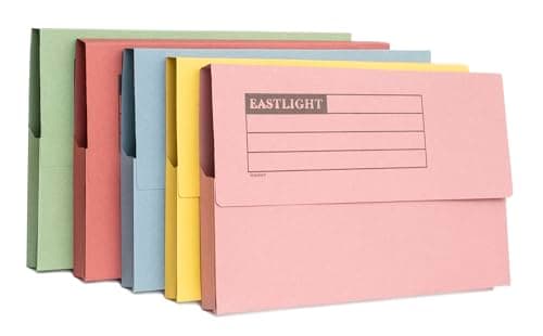 Eastlight Document Wallet Foolscap Assorted Colours 100% Recycled Manilla Paper (Pack of 50) — view 3