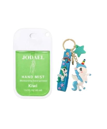 Alcohol-Free Hand Sanitizer Spray for Kids – Gentle Daily Use for Boys & Girls, Travel Friendly Clip-On Bottle with 3D Keychain for School, Playground, Home & Travel 45ml (Blue unicorn) — view 2