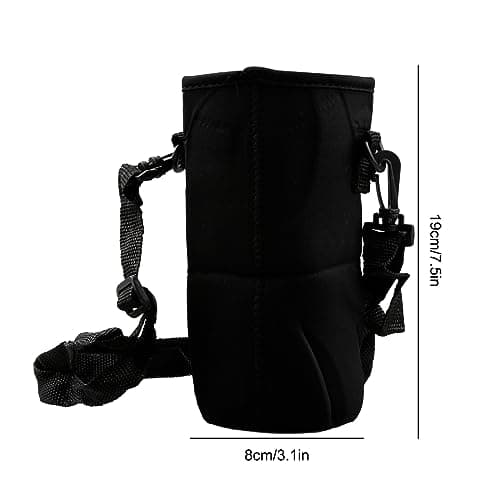 GLADFRESIT Bottle Cage -Pouch Neoprene Carrier Cover Bag with Shoulder Strap - Water Bottle Holder for Daily Walking, Hiking, and Other Outdoor Activities — view 2