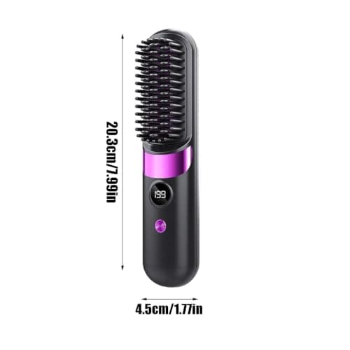 Hair Straightener Comb 4 Temp Adjustable Quick Styling Comb — view 6
