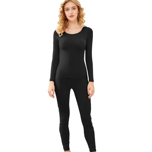 Thermals for Women Soft Elastic Seamless Daily Supplies Black