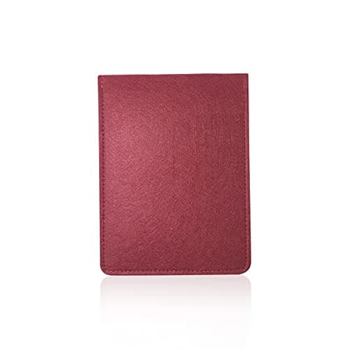 6 inch E-Reader Sleeve by Okami Products, Felt Ereader Pouch for all 5 to 6 inch E-Readers, Protective E-Book Bag/Case (Red) — view 2