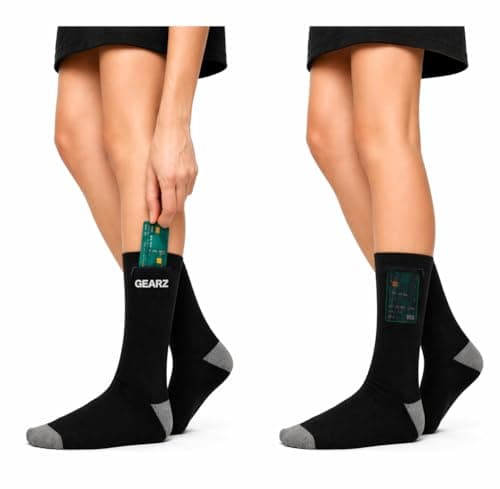 GEARZ - Women's Anti-Pickpocket Socks with 2 Hidden Zip Pockets size 39-42 — view 4