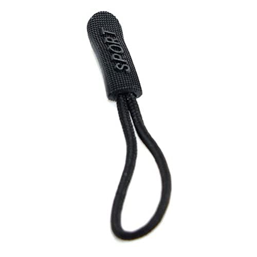 Zipper Pulls Zip Extension Zipper Tag for Clothes Backpacks Traveling Case Handbag Purse Zipper Replacement Tag Tents (Black A2044, 6 Pieces) — view 3