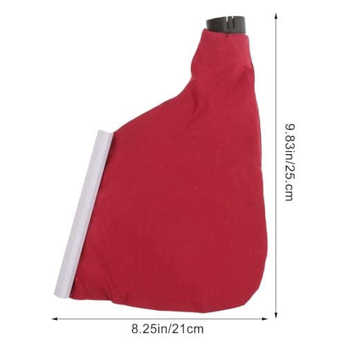 Planer Dust Collection Bag with Zipper for Sawing Machines, Red Fabric — view 2