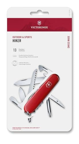 Victorinox Hiker Swiss Army Knife Multitool - 13 Functions - Wood Saw - Red — view 6