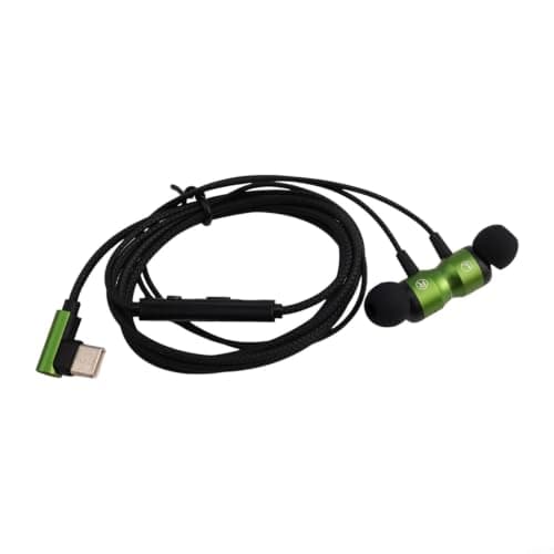 Wired On-Ear Headphones with Mic 3.5mm Foldable Lightweight ABS Wired Headphones Portable Compact Design Noise Isolating Wired Headset for Travel Commute Daily Use Compact 12cm Wired (TYPE-C-Green) — view 3