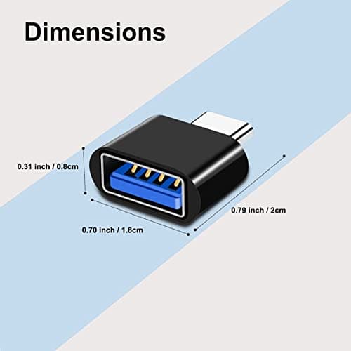 Magnet 6-Pack USB-C to USB-A 2.0 Adapters | OTG, 480 Mbps Data & Charging, Universal for USB-C Smartphones & Devices – Black — view 3