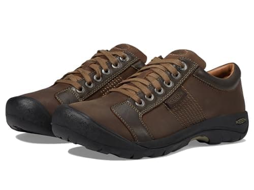 KEEN Men's Austin Low Height Leather Oxfords, Chocolate Brown, 9 — view 4