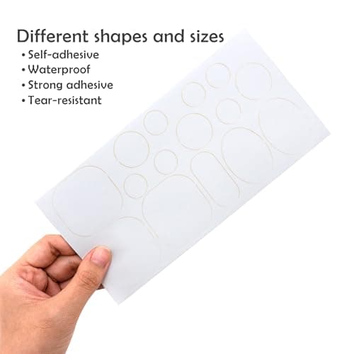 Cretty-Meet 3 Sheets Down Jacket Repair Patches, 45 Pieces Pre-Cut Nylon Fabric Patch Self-Adhesive Repair Patch for Puffer Jackets Tents Sleeping Bags Ski Pants (White) — view 5