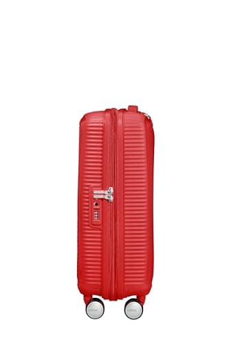American Tourister Soundbox - Hand Luggage Suitcase 55 x 40 x 20/23 cm - Hard Shell Trolley Suitable for EasyJet - Expandable, Light, 4 wheels & TSA Lock - 35.5/41 L - Red (Coral Red) — view 3
