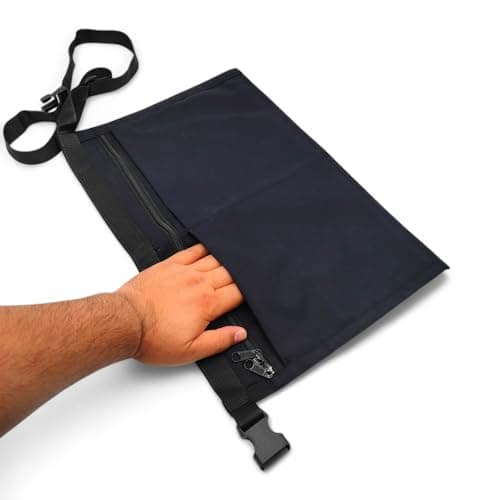 Market Trader Money Belt | Denim Trader Belt | Money Apron | Traders Adjustable Waist Strap Anti-Theft Wallet Apron Pouch for Restaurants Festivals Fetes & Sports Clubs (1, 4 Pockets) — view 4