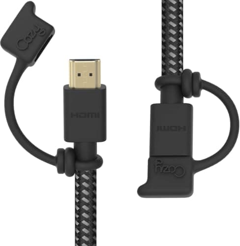 Cozy 4-Pack HDMI Caps for HDMI Cables/Cords/Tether - Provides Dust and Oxidation Protection, Projection Adapter Cover, Protects During Travel, Portable, Designed (Black) — view 5