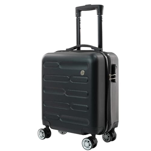SA Products Cabin Suitcase - 34L Carry On Hard Shell Bag - 45x36x20 - Black