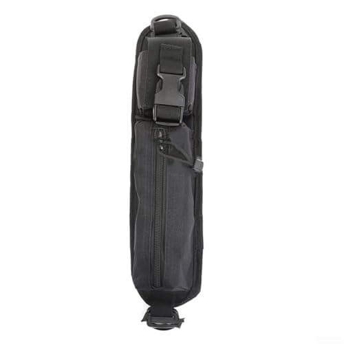 Backpack Strap Pouch,Nylon Shoulder Strap Organizer Bag for Hiking Camping Travel,Expandable Storage for Flashlight Tools Accessories(black) — view 4