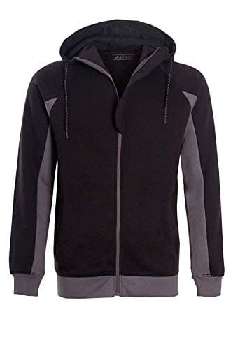 shelikes Mens Tracksuit Set Zip Up Hooded Top & Bottom Trouser Jogger Sweat Suit Set For Casual Exercise Gym Jogging Running Sports — view 3